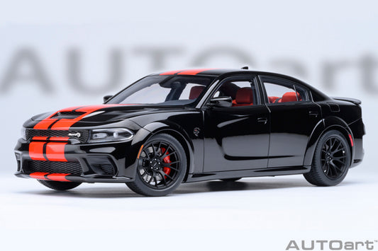 AUTOart Dodge Charger SRT Hellcat Redeye Jailbreak Pitch Black w/ Red Stripes 1:18