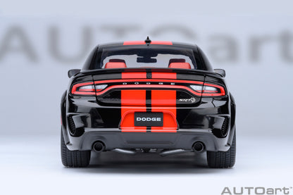 AUTOart Dodge Charger SRT Hellcat Redeye Jailbreak Pitch Black w/ Red Stripes 1:18
