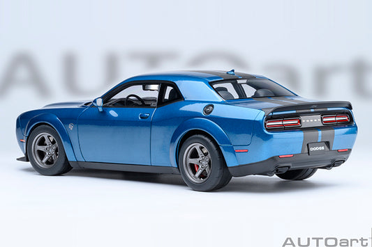 AUTOart 2023 Dodge Challenger SRT Super Stock Frostbite Blue 1:18