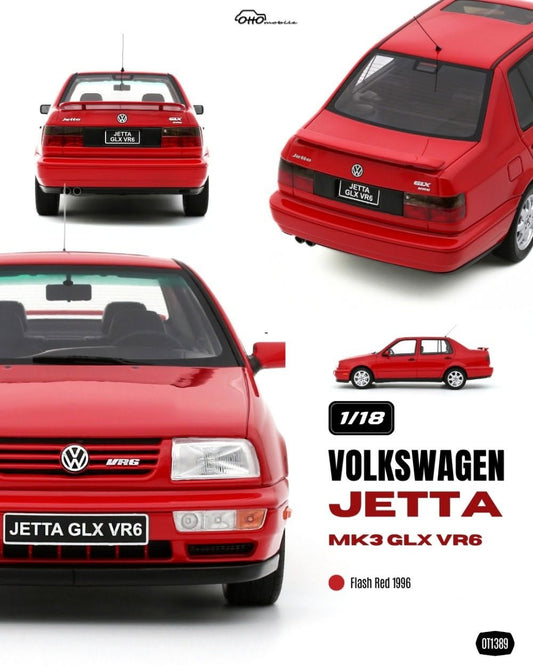 Otto 1996 Volkswagen Jetta GLX VR6 MK III Flash Red 1:18
