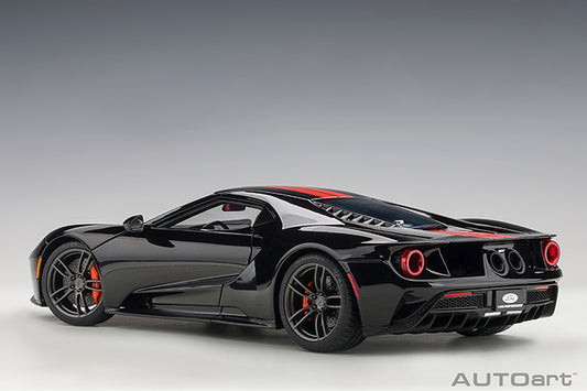 AUTOart 2017 Ford GT Shadow Black w/ Orange Stripes 1:18