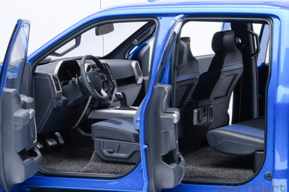 AUTOart 2019 Ford F-150 Raptor Supercrew Velocity Blue 1:18