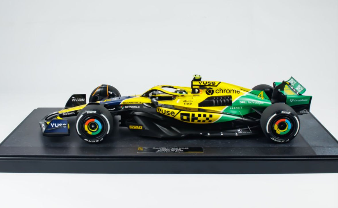 Minichamps Mclaren F1 Team MCL38 #4 Yellow L. Norris Monaco GP 2024 1:12