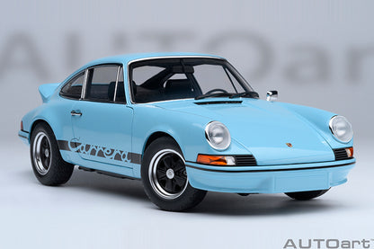 AUTOart Porsche 911 Carrera 2.7 RS Gulf Blue w/ Black Deco and Wheels 1:18