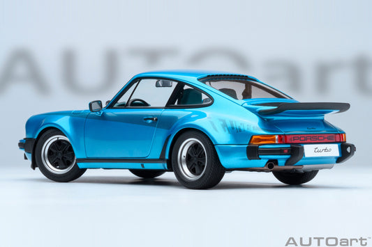 AUTOart Porsche 911 (930) Turbo 3.0 Minerva Blue 1:18