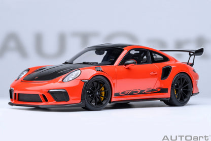 AUTOart Porsche 911 991.2 GT3 RS w/ Weissach Pkg Lava Orange 1:18