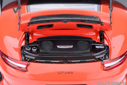 AUTOart Porsche 911 991.2 GT3 RS w/ Weissach Pkg Lava Orange 1:18