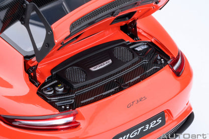 AUTOart Porsche 911 991.2 GT3 RS w/ Weissach Pkg Lava Orange 1:18