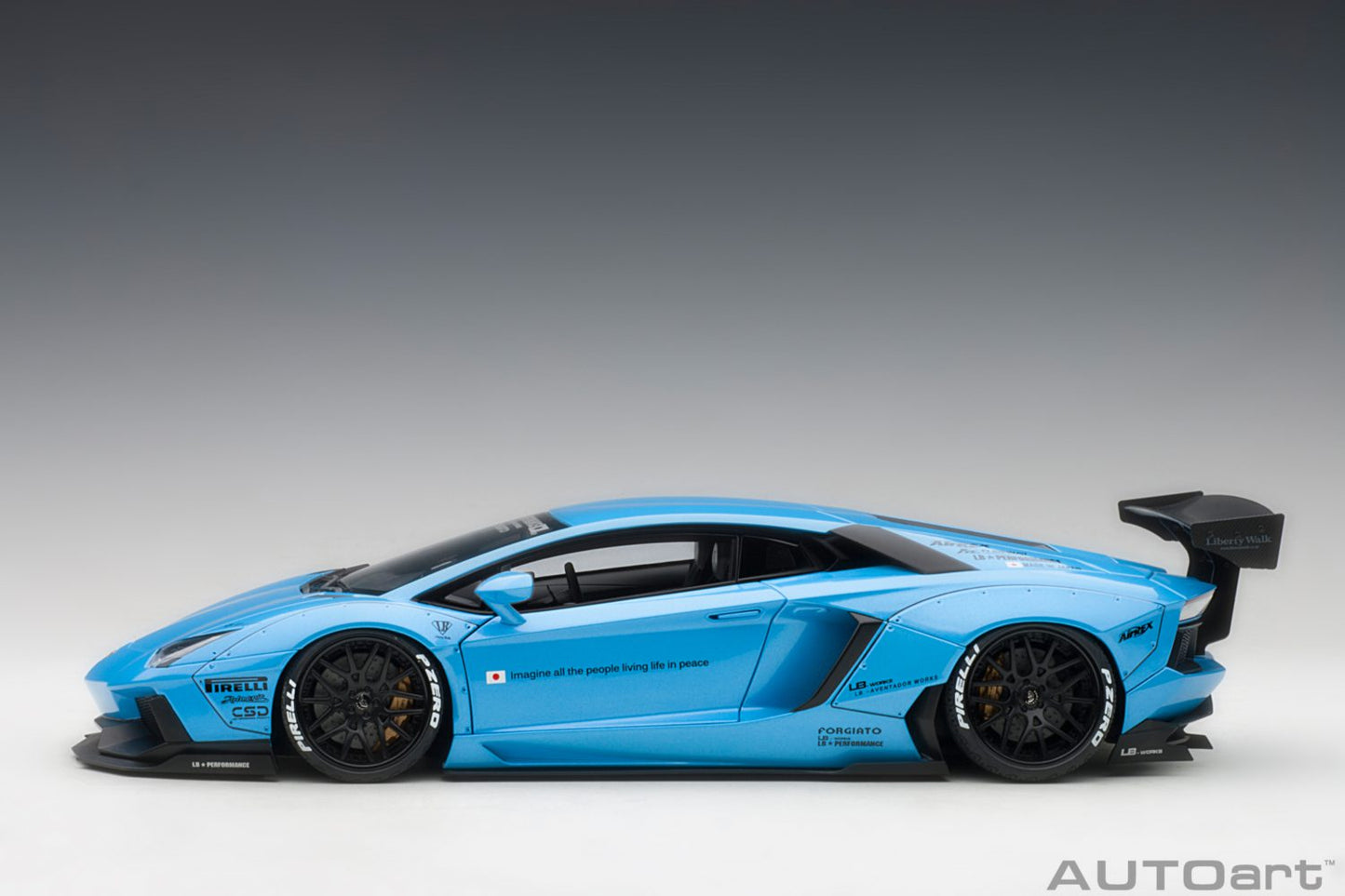 AUTOart Lamborghini Aventador LB Works Metallic Sky Blue 1:18