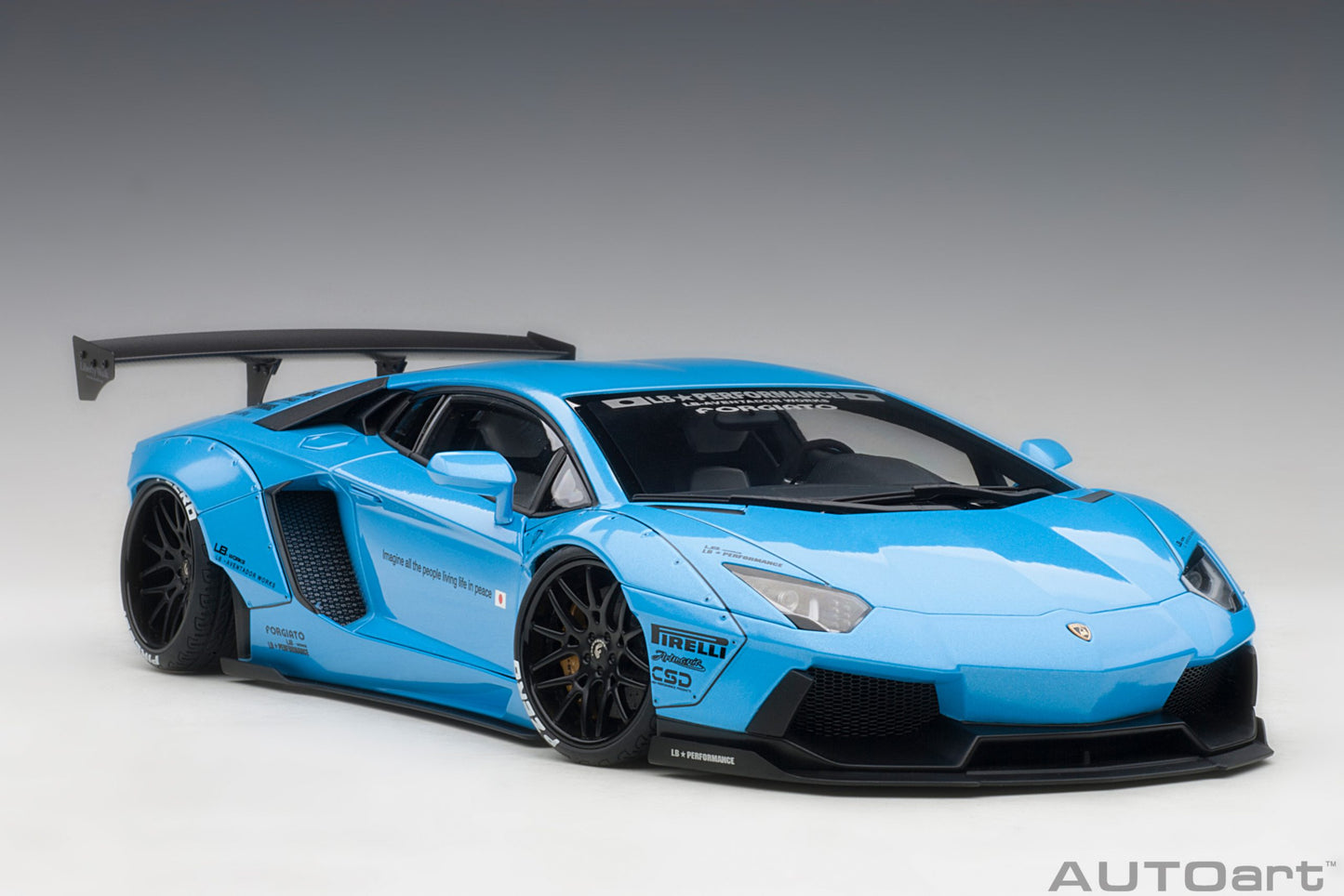 AUTOart Lamborghini Aventador LB Works Metallic Sky Blue 1:18
