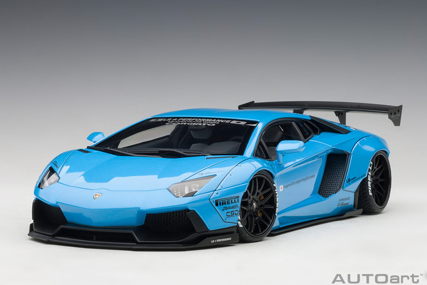 AUTOart Lamborghini Aventador LB Works Metallic Sky Blue 1:18