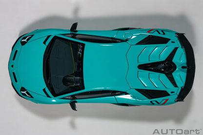 AUTOart Lamborghini Aventador SVJ Blu Glauco (Solid Blue) 1:18