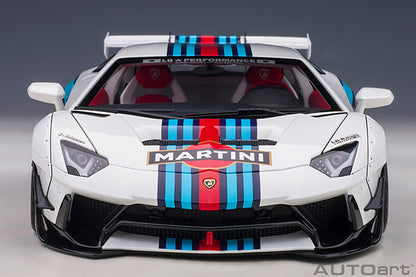 AUTOart Lamborghini Aventador Liberty Walk LB-Works Limited Edition Martini Livery 1:18 (Preowned))