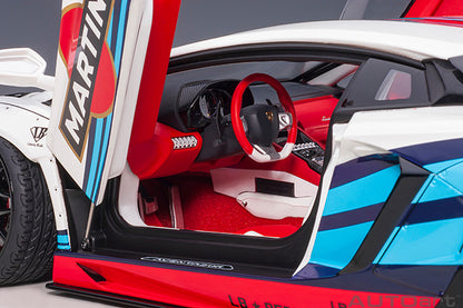 AUTOart Lamborghini Aventador Liberty Walk LB-Works Limited Edition Martini Livery 1:18 (Preowned))
