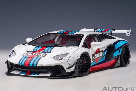 AUTOart Lamborghini Aventador Liberty Walk LB-Works Limited Edition Martini Livery 1:18
