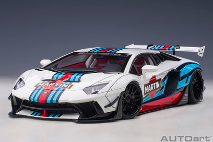 AUTOart Lamborghini Aventador Liberty Walk LB-Works Limited Edition Martini Livery 1:18 (Preowned))