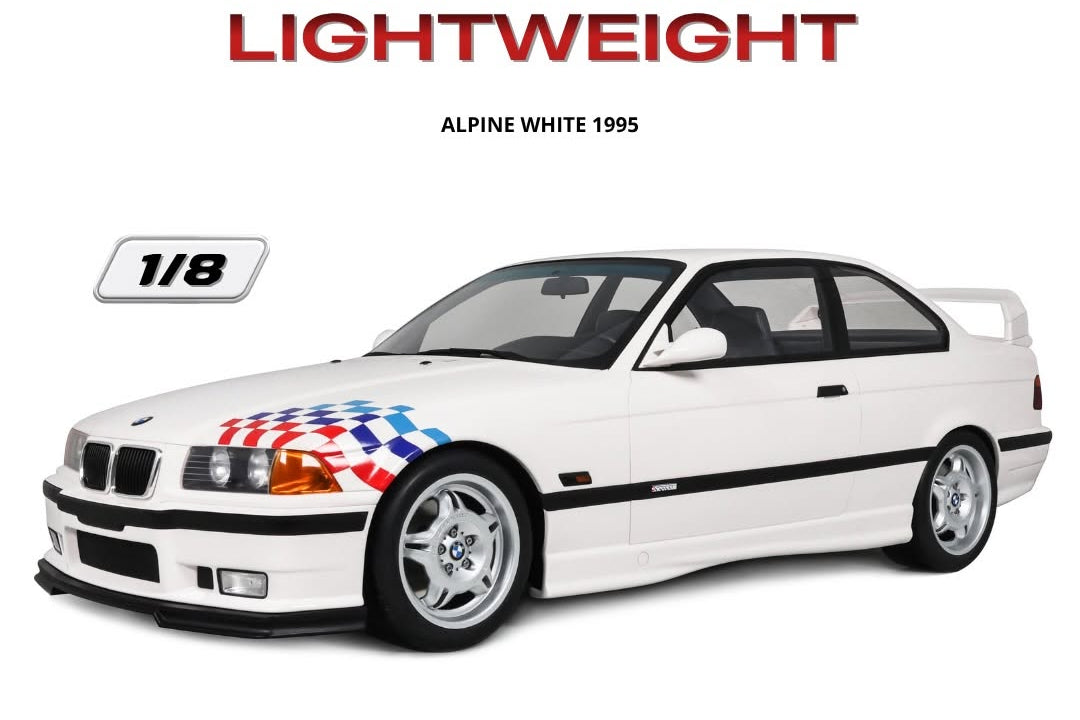 GT Spirit 1995 BMW E36 M3 Coupe Lightweight M-Design Alpine White 1:8
