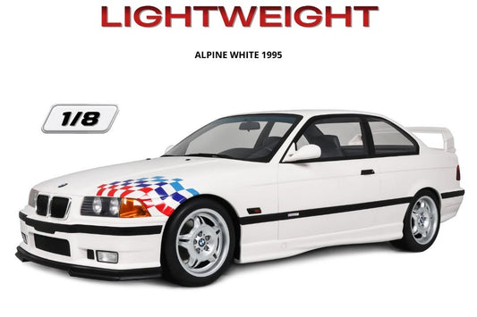 GT Spirit 1995 BMW E36 M3 Coupe Lightweight M-Design Alpine White 1:8