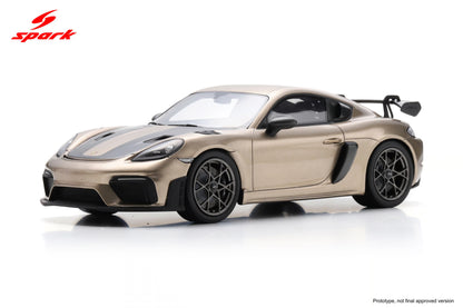 Spark-Model Porsche 718 Cayman GT4 RS w/ Weissach Package Gold Bronze Metallic 1:18 WITH DISPLAY