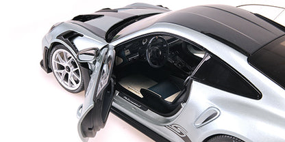 Minichamps 2023 Porsche 911 992 GT3 RS Grey Metallic w/ Weissach Package Silver 1:18