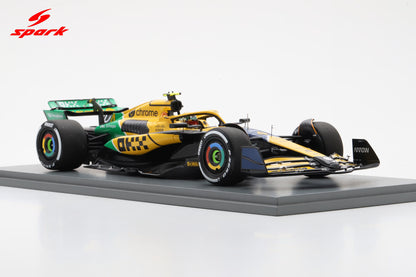 Spark-Model Mclaren F1 Team MCL38 Lando Norris 4th Monaco GP 2024 1:18