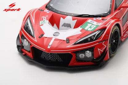 Spark Model Chevrolet Corvette C8 Z06 GT3.R #13 AWA Racing 2025 IMSA Le Mans 24hrs Red 1:18 WITH DISPLAY