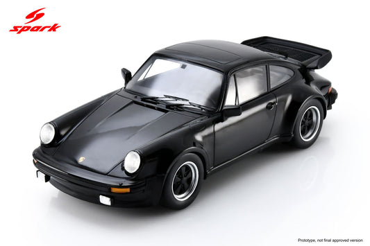 Spark Model 1978 Porsche 911 930 Turbo 3.3 Black 1:18 WITH DISPLAY