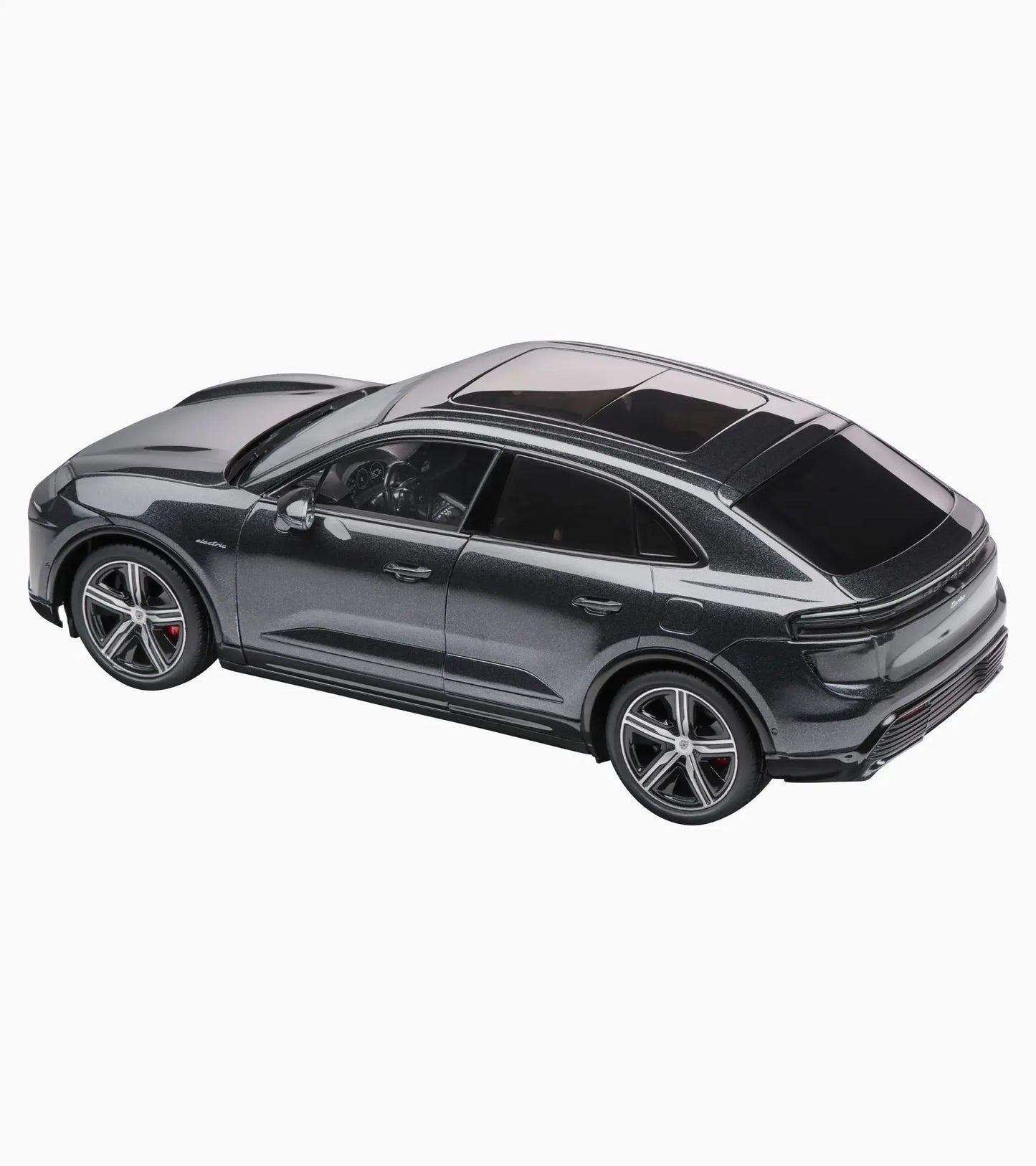 Norev 2024 Porsche Macan Turbo (H2) Volcano Grey DEALER EDITION 1:18