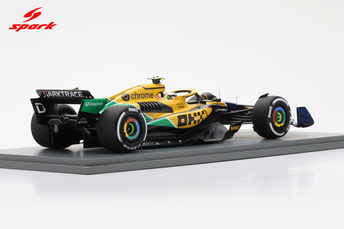 Spark-Model Mclaren F1 Team MCL38 Lando Norris 4th Monaco GP 2024 1:18