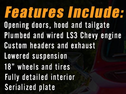 Acme 1967 Chevrolet C-10 Custom Showtime Pickup Truck Deep Candy Red 1:18