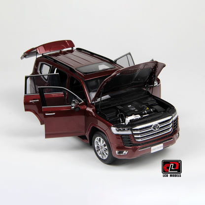 LCD Toyota Land Cruiser 300-ZX Dark Red 1:18