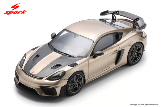 Spark-Model Porsche 718 Cayman GT4 RS w/ Weissach Package Gold Bronze Metallic 1:18 WITH DISPLAY