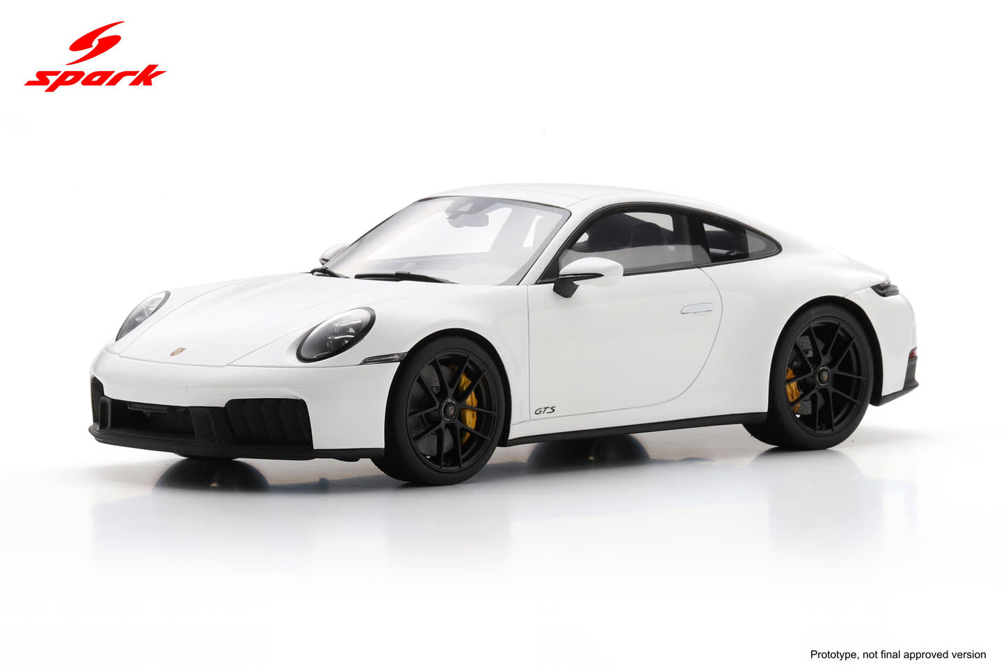 Spark-Model 2025 Porsche 911 (992.2) Carrera GTS White 1:18 WITH DISPLAY
