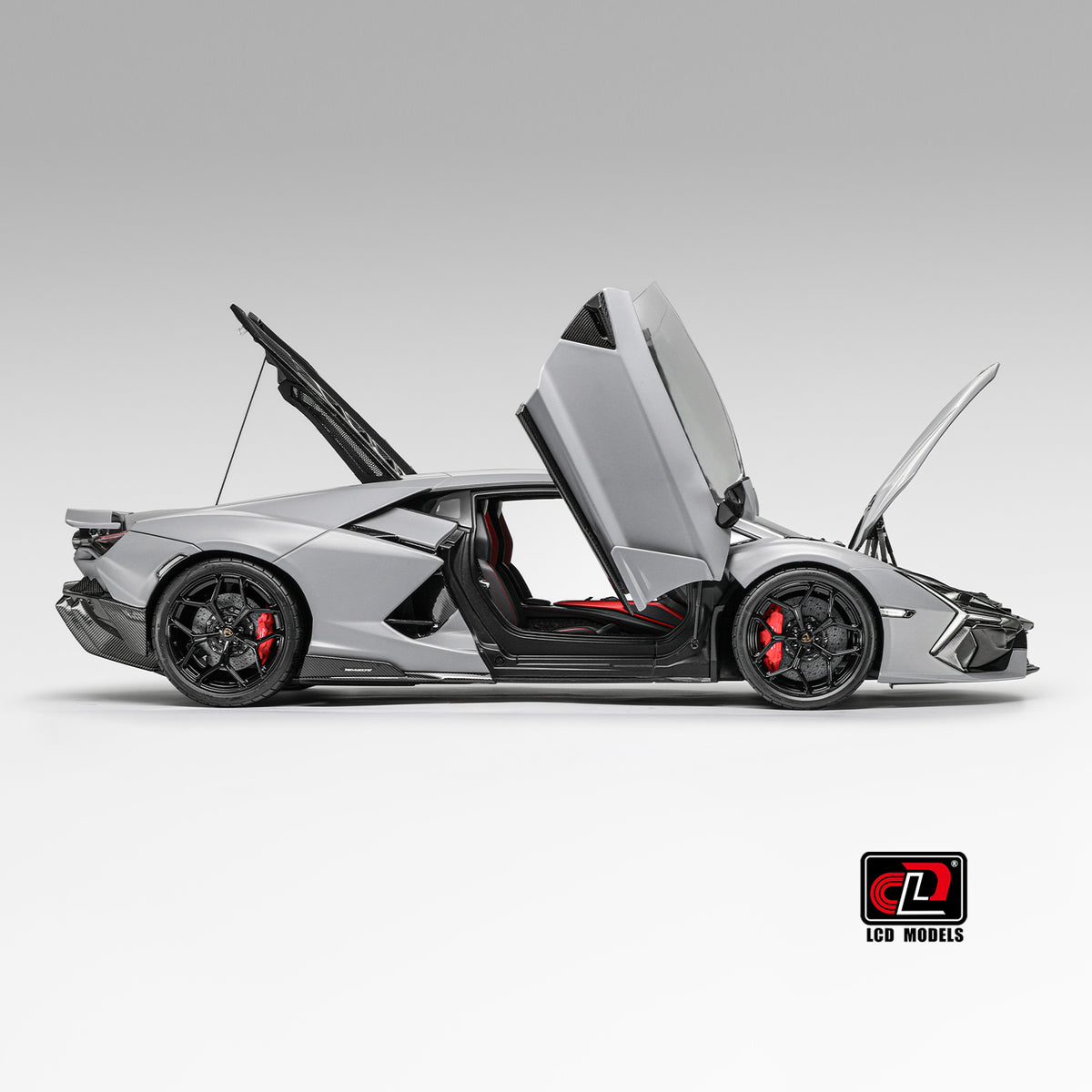 LCD 2024 Lamborghini Revuelto Matte Grey 1:18