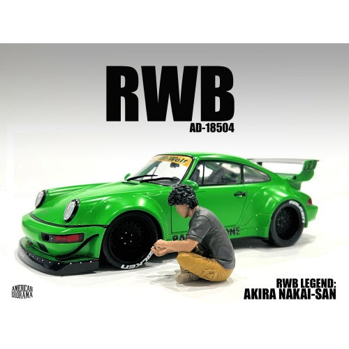 American Diorama - Figures - RWB Legend Akira Nakai-San Sitting Figure 1:18