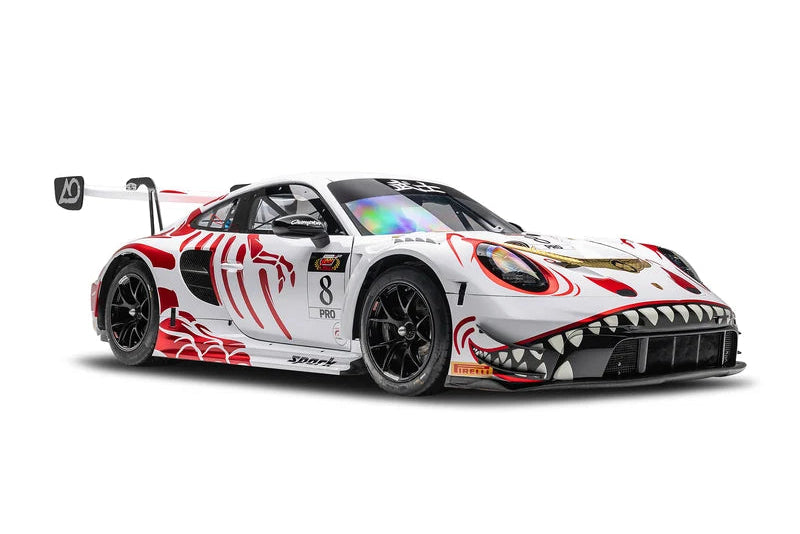 Spark-Model Porsche 911 992 GT3 R #8 AO Racing "Bushi Rexy" WINNER Suzuka 1000km 2026 1:18 WITH DISPLAY