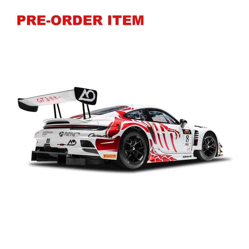 Spark-Model Porsche 911 992 GT3 R #8 AO Racing "Bushi Rexy" WINNER Suzuka 1000km 2026 1:18 WITH DISPLAY