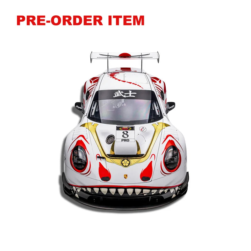 Spark-Model Porsche 911 992 GT3 R #8 AO Racing "Bushi Rexy" WINNER Suzuka 1000km 2026 1:18 WITH DISPLAY