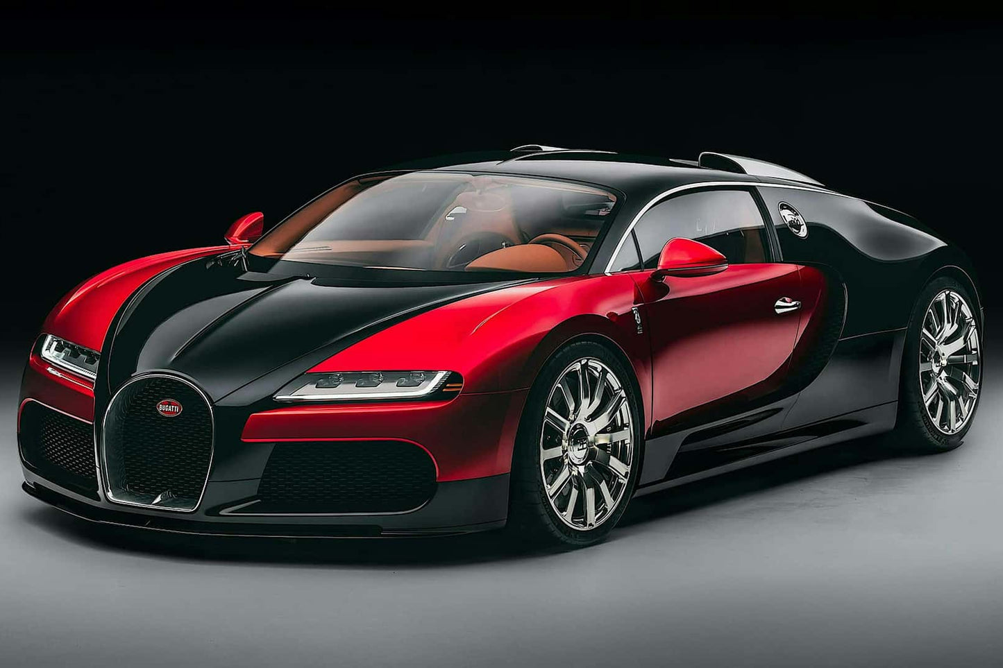 MR Models Bugatti Veyron FKP Hommage Launch Version Red & Black WITH DISPLAY 1:18
