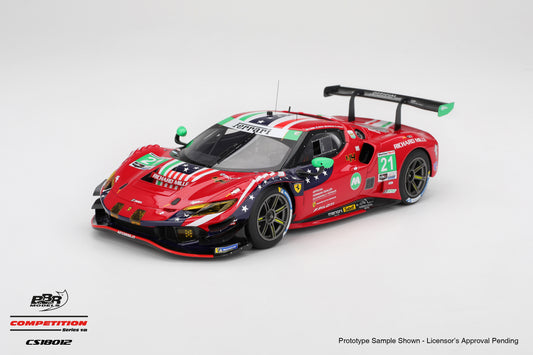 BBR Ferrari 296 GT3 #21 AF Corse 5th Place 2025 IMSA Daytona Rolex 24 Red 1:18