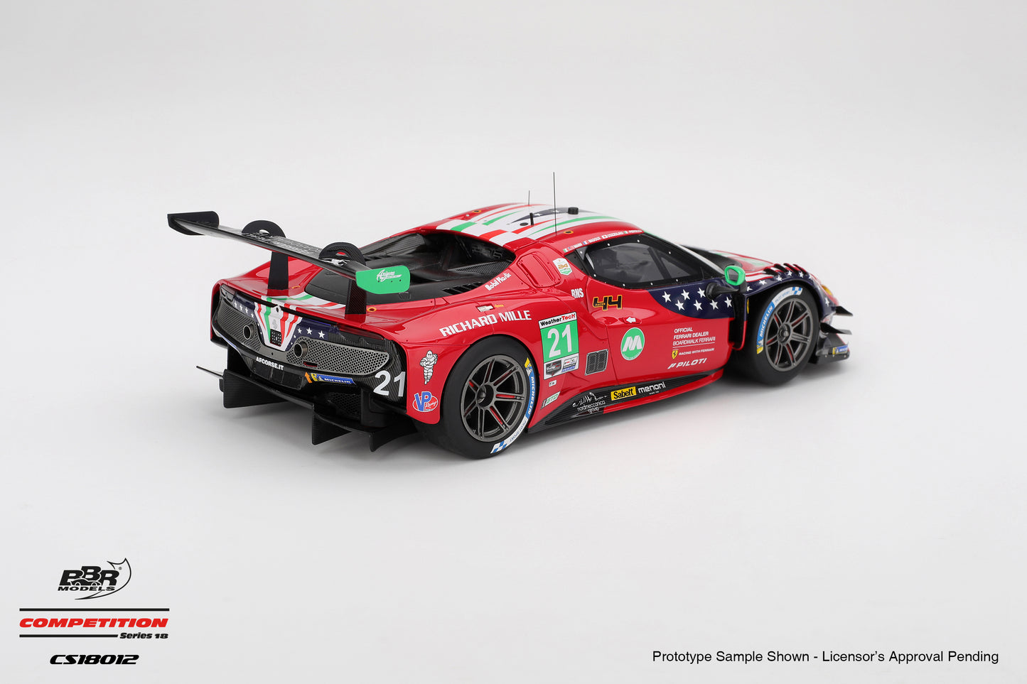 BBR Ferrari 296 GT3 #21 AF Corse 5th Place 2025 IMSA Daytona Rolex 24 Red 1:18