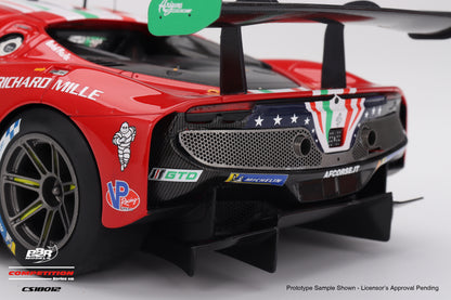 BBR Ferrari 296 GT3 #21 AF Corse 5th Place 2025 IMSA Daytona Rolex 24 Red 1:18