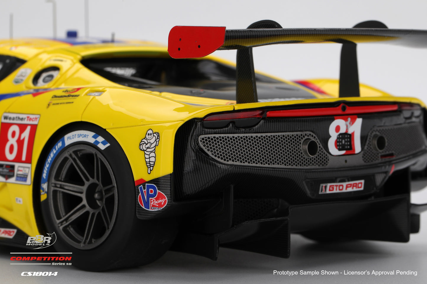 BBR Ferrari 296 GT3 #81 DragonSpeed 2025 IMSA Daytona 24 Hrs Yellow 1:18