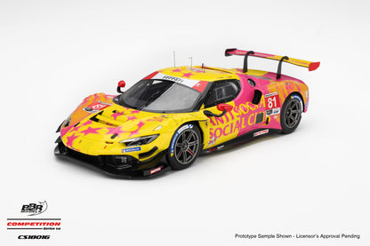 BBR Ferrari 296 GT3 #81 Dragon Speed 2nd 2025 IMSA Laguna Seca Yellow 1:18