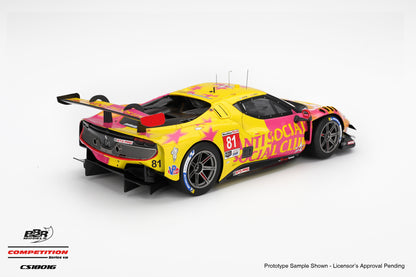 BBR Ferrari 296 GT3 #81 Dragon Speed 2nd 2025 IMSA Laguna Seca Yellow 1:18
