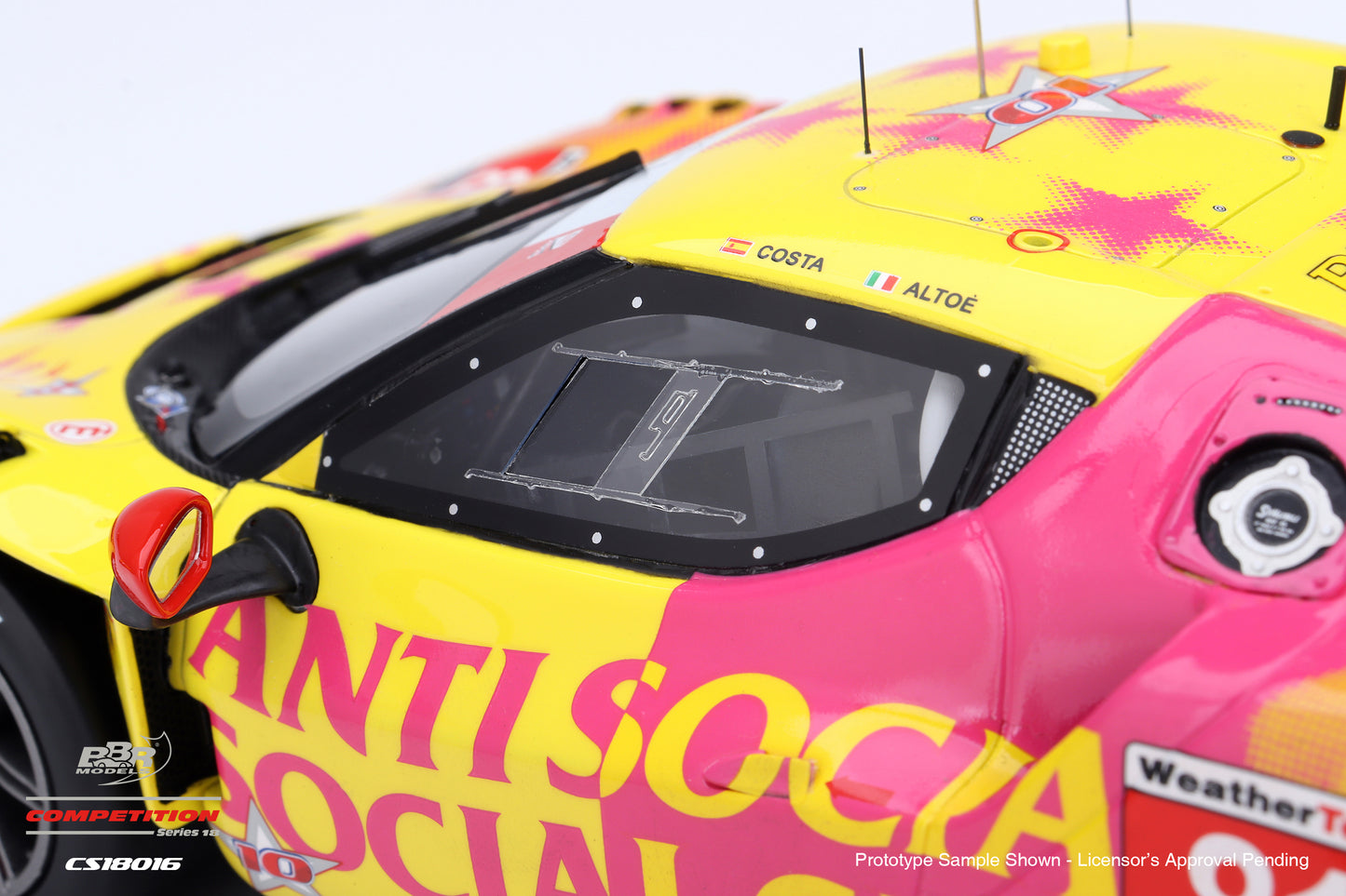 BBR Ferrari 296 GT3 #81 Dragon Speed 2nd 2025 IMSA Laguna Seca Yellow 1:18