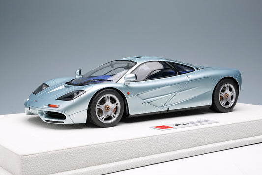 Make Up Co., Ltd / Eidolon 1994 Mclaren F1 Road Car Frozen Blue Metallic WITH DISPLAY 1:18