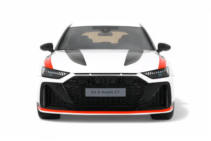 GT Spirit 2024 Audi RS6 Avant GT C8 Arkona White w/ Audisport Livery 1:18