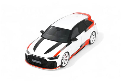 GT Spirit 2024 Audi RS6 Avant GT C8 Arkona White w/ Audisport Livery 1:18