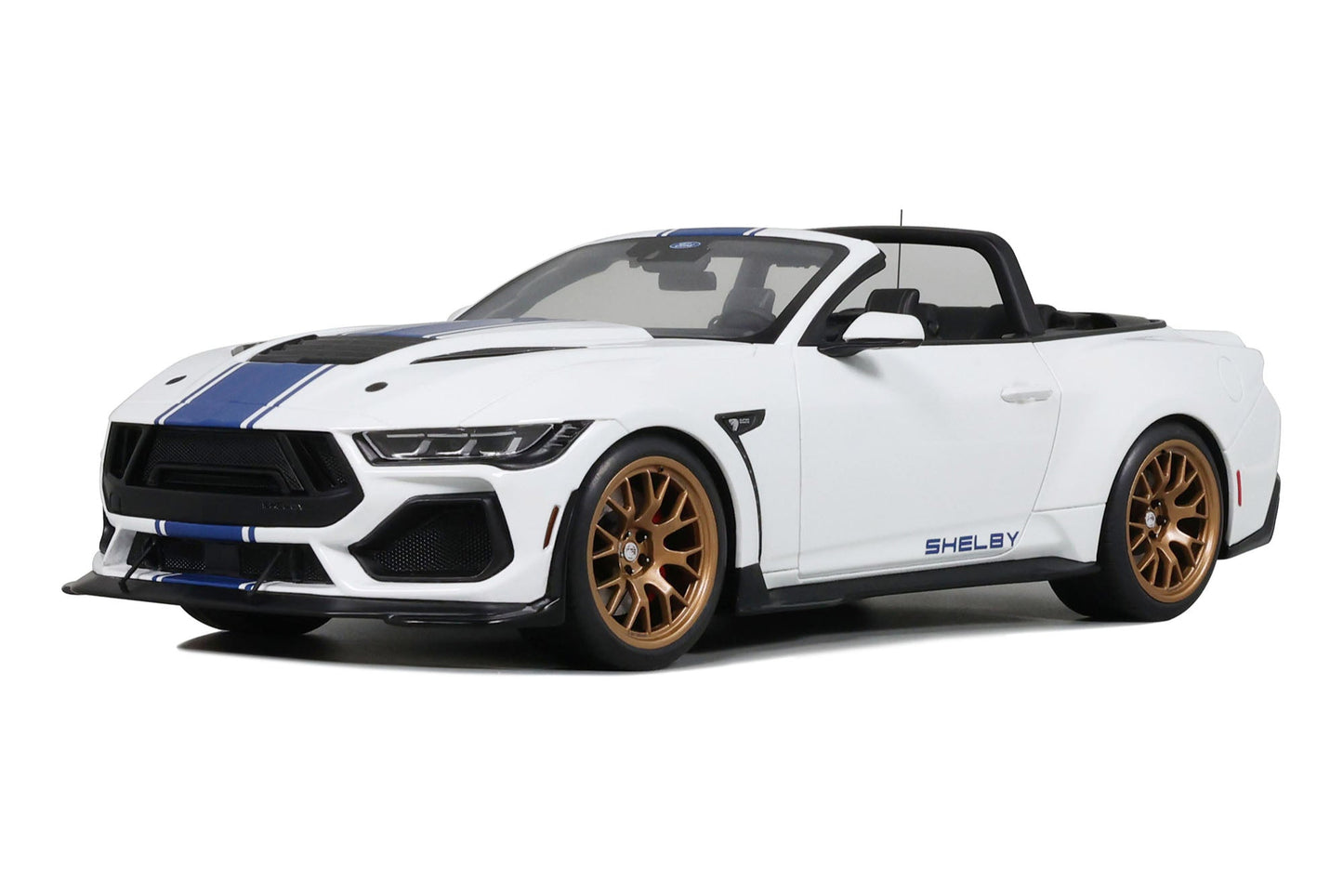 GT Spirit 2025 Ford Shelby Mustang Super Snake Convertible Oxford White 1:18